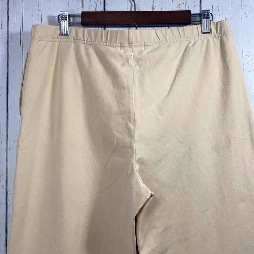 Lauren Active Ralph Lauren Cream Drawstring Capri Pants Size L Athleisure Casual - Picture 13 of 16
